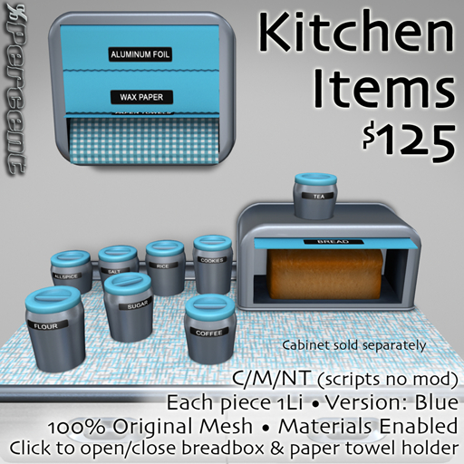 %Kitchen Items (blue) *MESH* Delivery Box