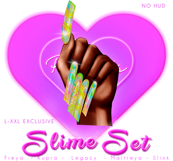 !! Pinky's Nails !! Slime Set ' L-XXL Lipstick