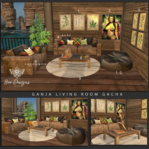 Bee Designs Ganja Living Room gacha 7