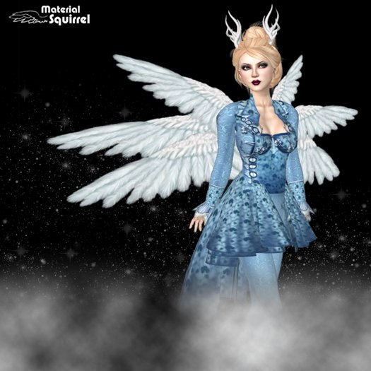 Glory Angel Wings in Blue  - Scripted Flexi Angel Wings