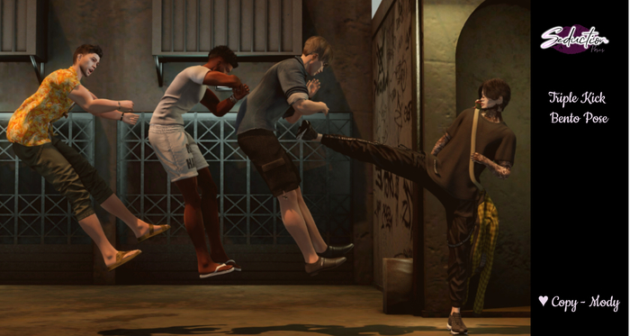 ::.Seduction Poses.::  Triple Kick  Pose Bento(ADD)