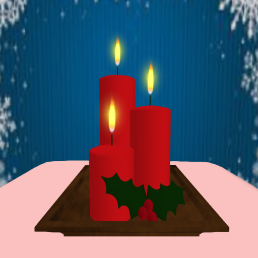 HOLLY MANTLE CANDLES  Red