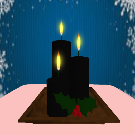 HOLLY MANTLE CANDLES Black