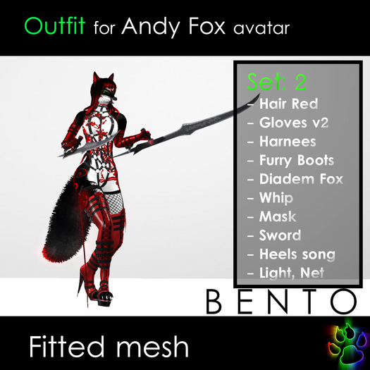 Furry Andy - Outfit for Andy Fox avatar (set:2)