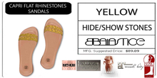 Baiastice_Capri Flat Rhinestones Sandals-Yellow