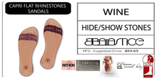 Baiastice_Capri Flat Rhinestones Sandals-Wine