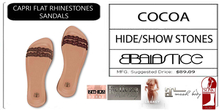 Baiastice_Capri Flat Rhinestones Sandals-Cocoa