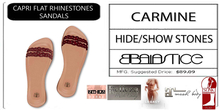Baiastice_Capri Flat Rhinestones Sandals-Carmine