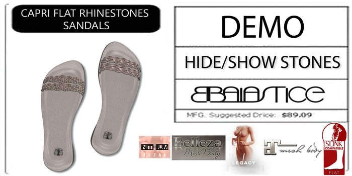 Baiastice_Capri Flat Rhinestones Sandals-DEMO