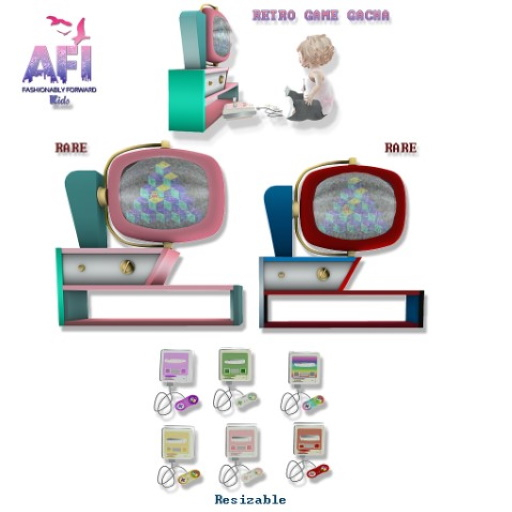 AFI Designs - Retro Game Clutter PURPLE box