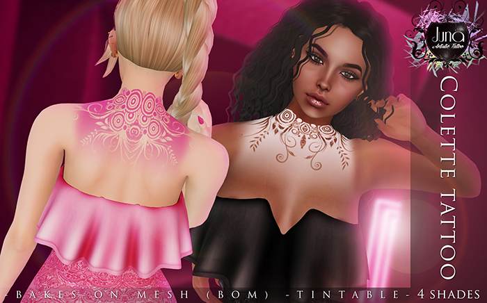 Juna: Colette tattoo Woman - BOM [Bakes on Mesh] - Tintable -