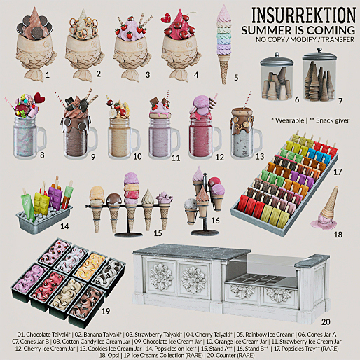 [IK] Summer is Coming - 19. Ice Creams Collection - RARE