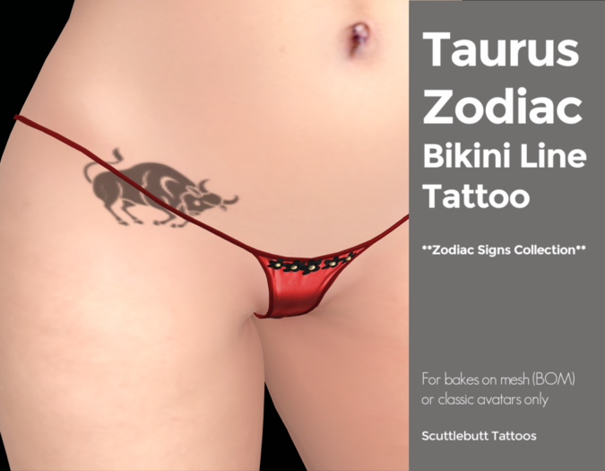 .::Scuttlebutt::. Taurus Bikini Line Tattoo