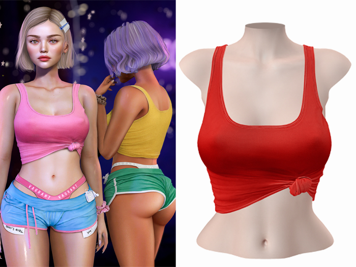 -[ vagrant ]- Chloe Top - Light Red