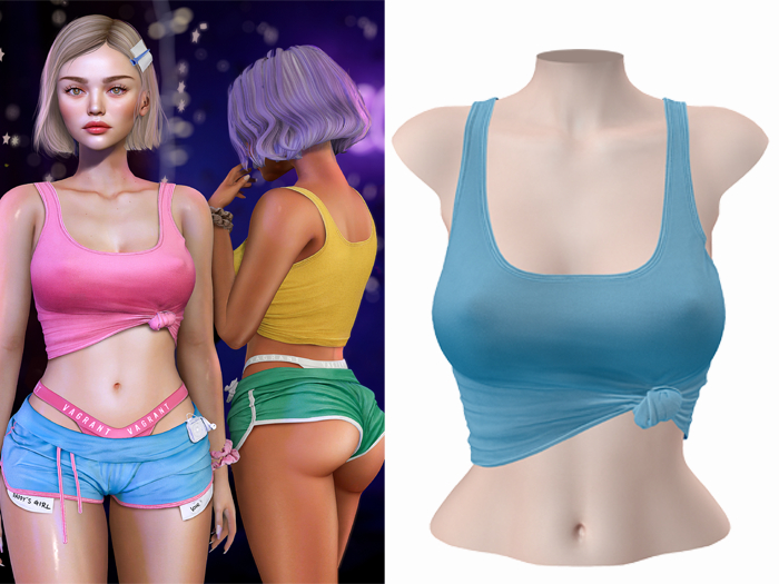 -[ vagrant ]- Chloe Top - Light Blue