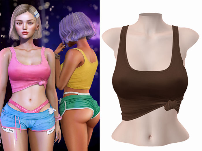 -[ vagrant ]- Chloe Top - Chocolate