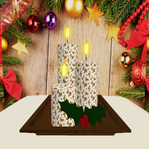 HOLLY MANTLE CANDLES Holly