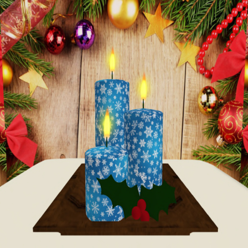 HOLLY MANTLE CANDLES Snowflakes
