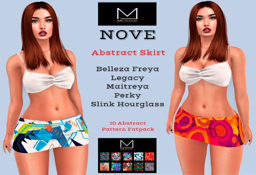 MUDAK - NOVE SKIRT ABSTRACT PATTERN FATPACK