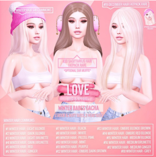 Love [Winter] Hair #11 Purple