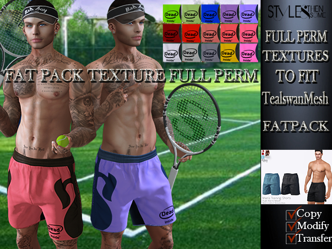 STYLES - Mens Training Shorts Texture FULL PERM - Fatpack2.1