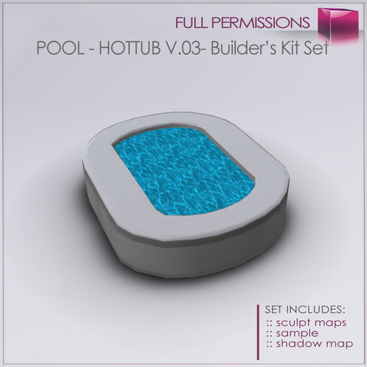 Sculpted FULL PERM POOL - HOTTUB - Swimming Pool V.03  - Hot tub