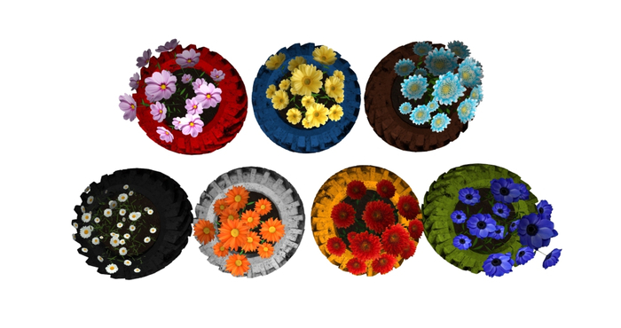 Flower beds set Mesh