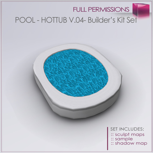 Full Perm Sculpted Round Elips Pool  Hot Tub v4 Builders Kit