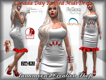 Canada Day Ruffled Midi Dress