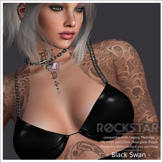 ! Black Swan ! Rockstar bra solid