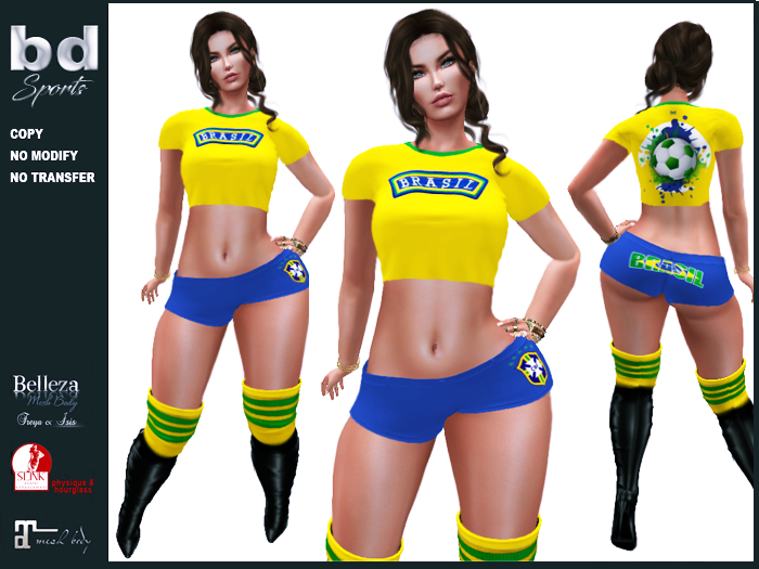 [bd] 136 CONJ2 SHORTS, TOP AND BOOTS BRASIL