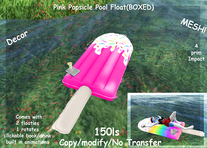 Pink Popsicle Pool Float(BOXED)