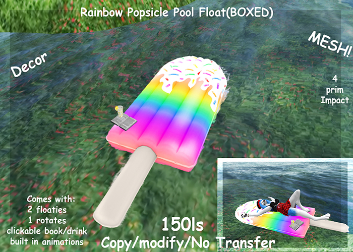 Rainbow Popsicle Pool Float(BOXED)