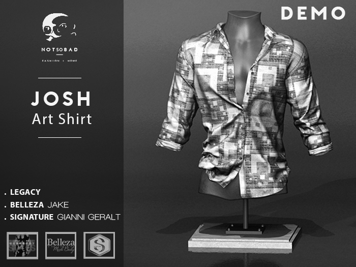 not so bad . mesh . JOSH Art shirt . demo 