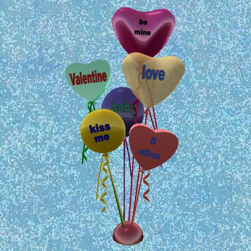 Valentine Balloon cluster 2/boxed
