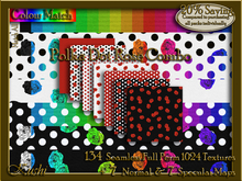 Polka Dot Rose Combo Seamless Texture Set