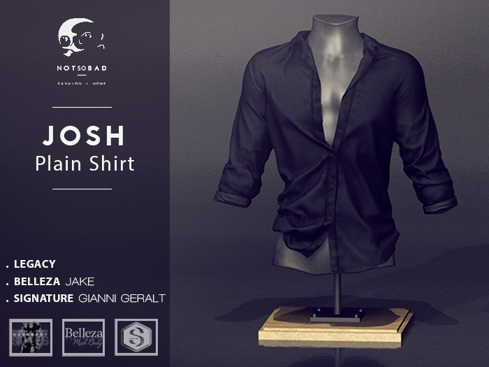 not so bad . mesh . JOSH plain shirt . V12 