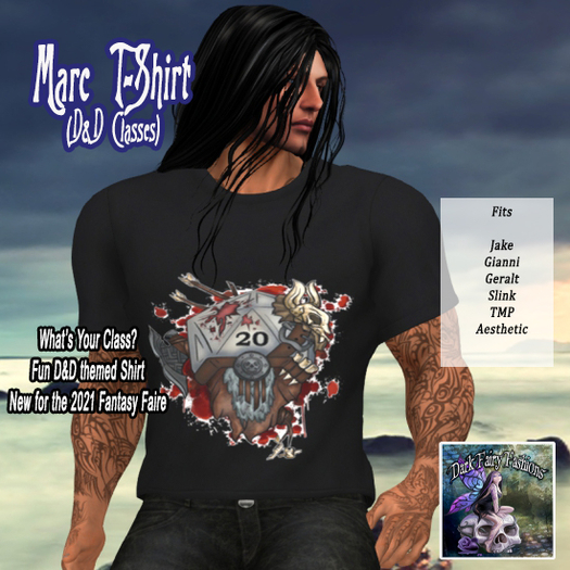 DFF Marc T-Shirt (Character Class) Barbarian