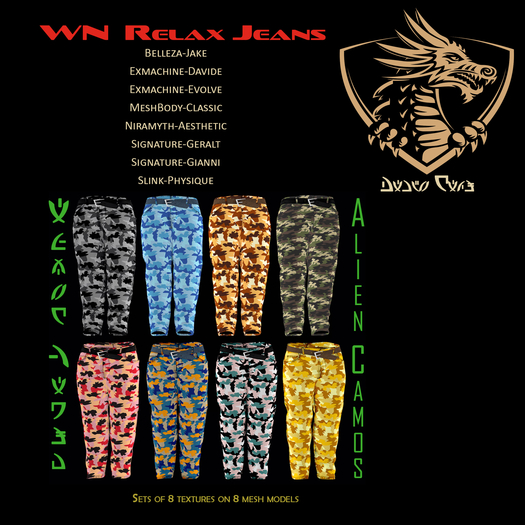 WN  Relax Jeans - Set of 8 for Exmachine-Davide