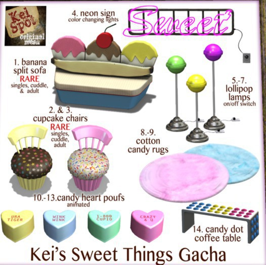 3. Kei's Sweet Things Gacha (yellow chair) RARE