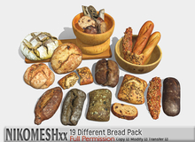 ::NIKOMESH::Full Permission 19 Different Bread Pack