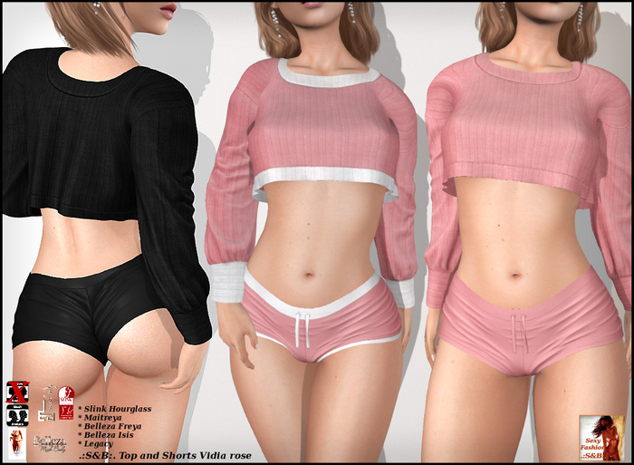 .:S&B:. Top and Shorts Vidia rose (unpacked)