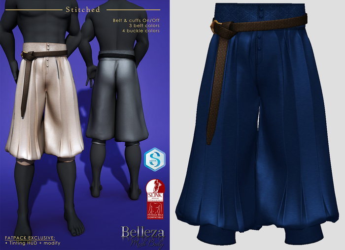 (Stitched) Salloreon Pants - Blue