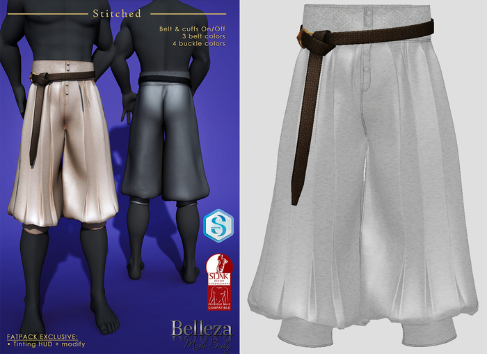 (Stitched) Salloreon Pants - White