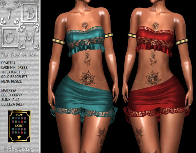 Demetra Lace Mini Dress  10 Texture Hud  With Bracelets Resize