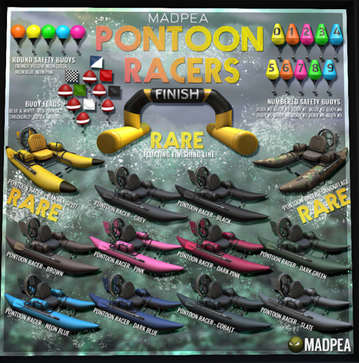 MadPea Pontoon Racers: Numbered Buoy - 0
