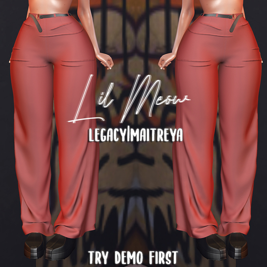 -Lil Meow- Barbara Pants - RED
