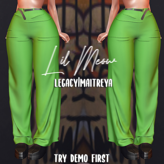 -Lil Meow- Barbara Pants - GREEN