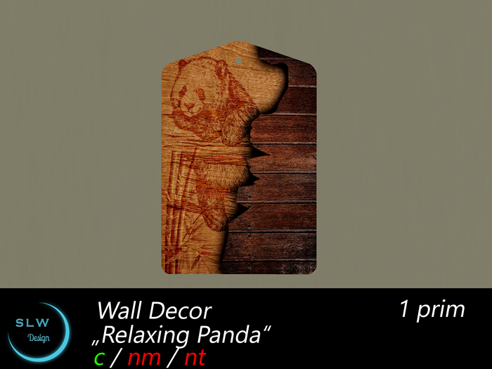 SLW Design - Wall Decor Relaxing Panda