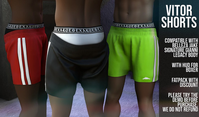 ExalteD - Vitor Shorts {Belleza/Signature/Legacy} Black